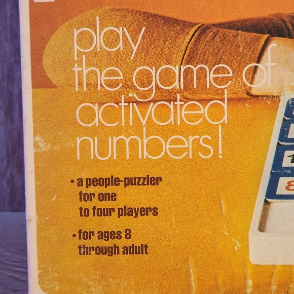 Vintage Sealed Aladdin Pushover Board Game Number Tiles - Picture 2 of 7